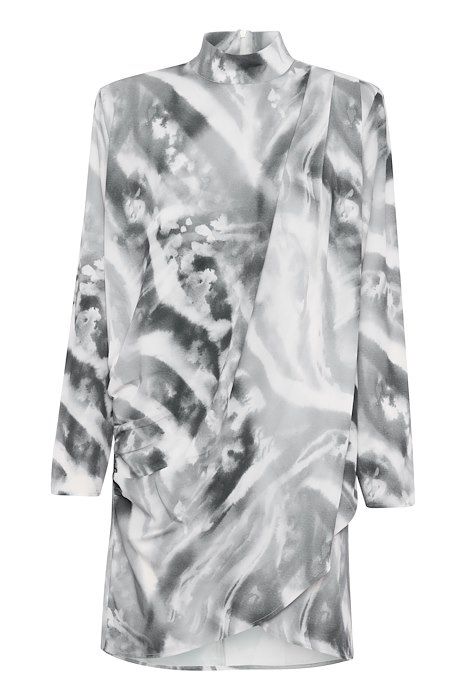 Gestuz - Kjole - AronaGZ P Short Dress - Black White Animal