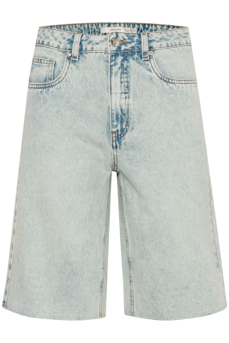 Gestuz - Shorts - GZasher HW Long Shorts - Mid Acid Wash