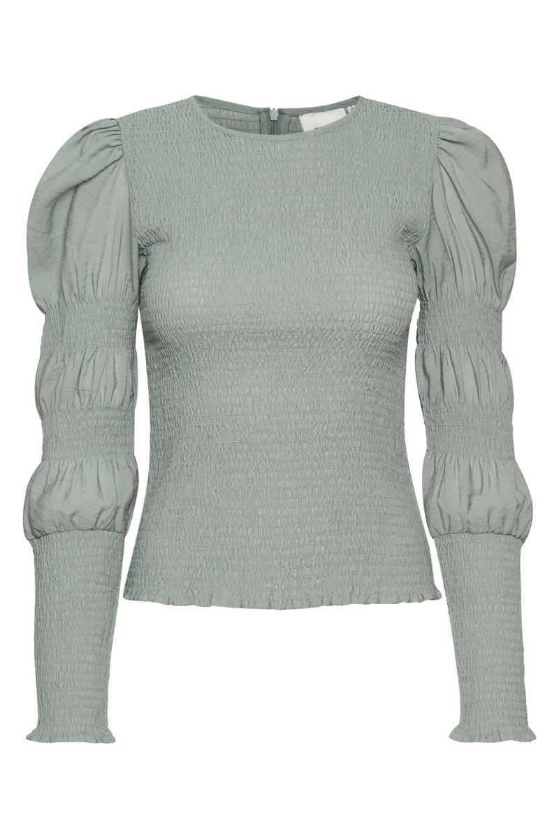 Gestuz - Bluse - Mazzi LS Blouse - Slate Gray