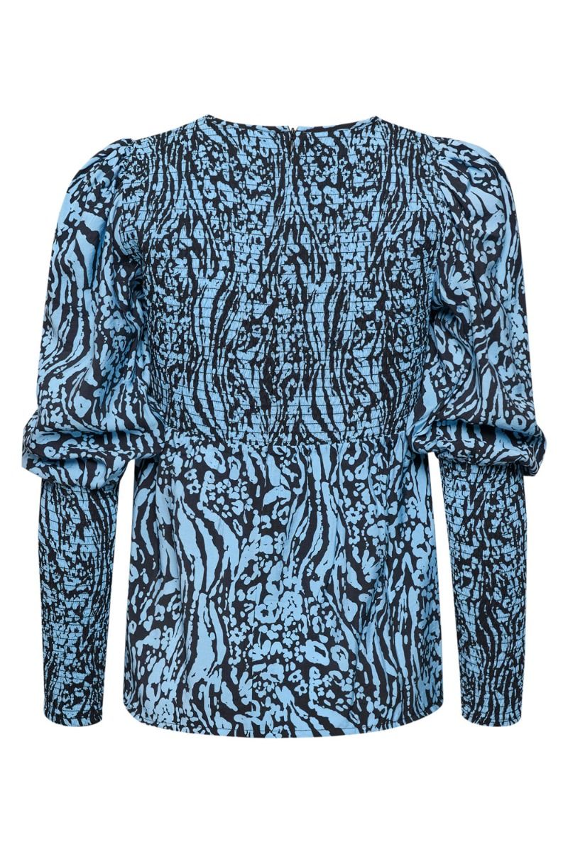 Gestuz - Bluse - Moriana Blouse - Leo Art Glacier Laker