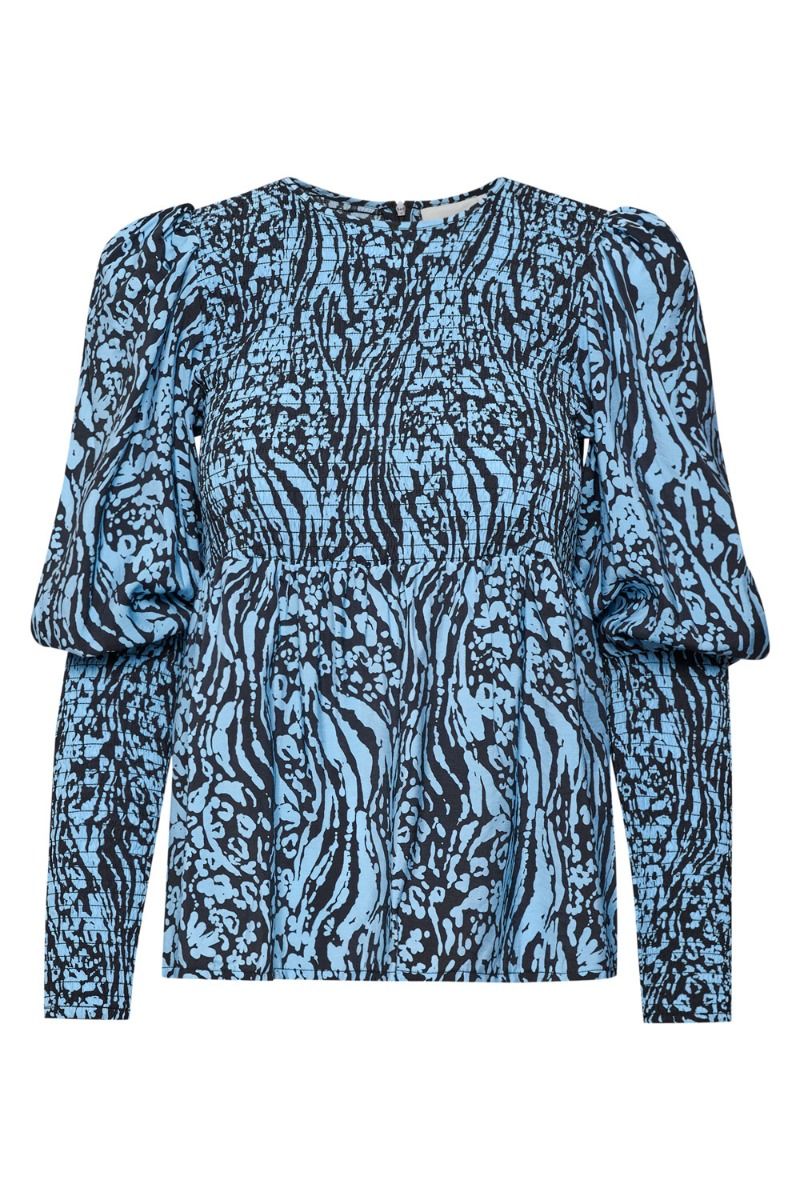 Gestuz - Bluse - Moriana Blouse - Leo Art Glacier Laker