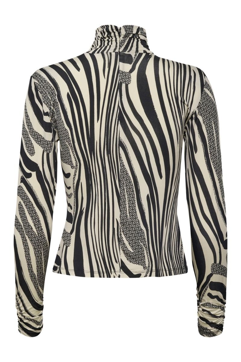 Gestuz - Bluse - OdaGZ P Blouse - Black/Silver Birch Logo