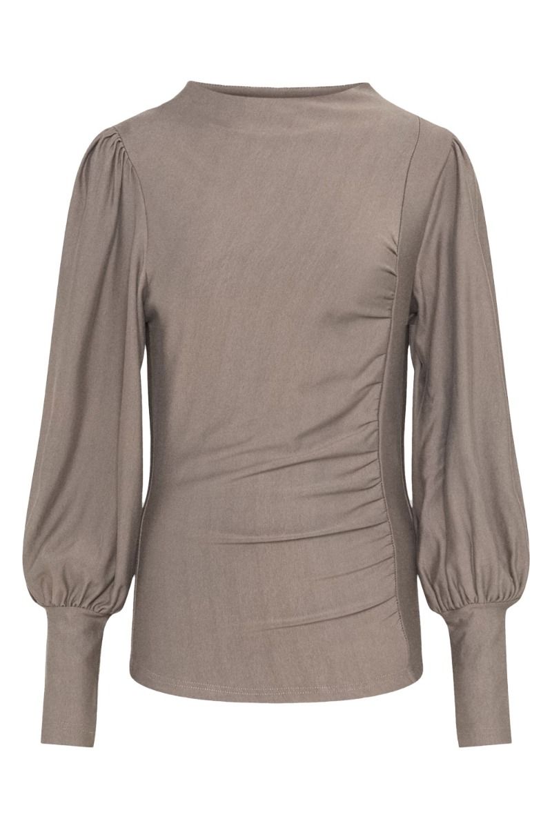 Gestuz - Bluse - RifaGZ Puff Blouse - Earth