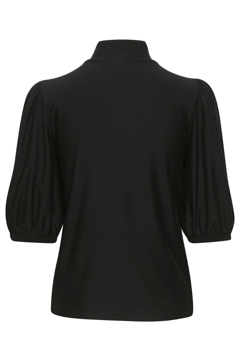 Gestuz - Bluse - Rifa SS Zipper Tee Black