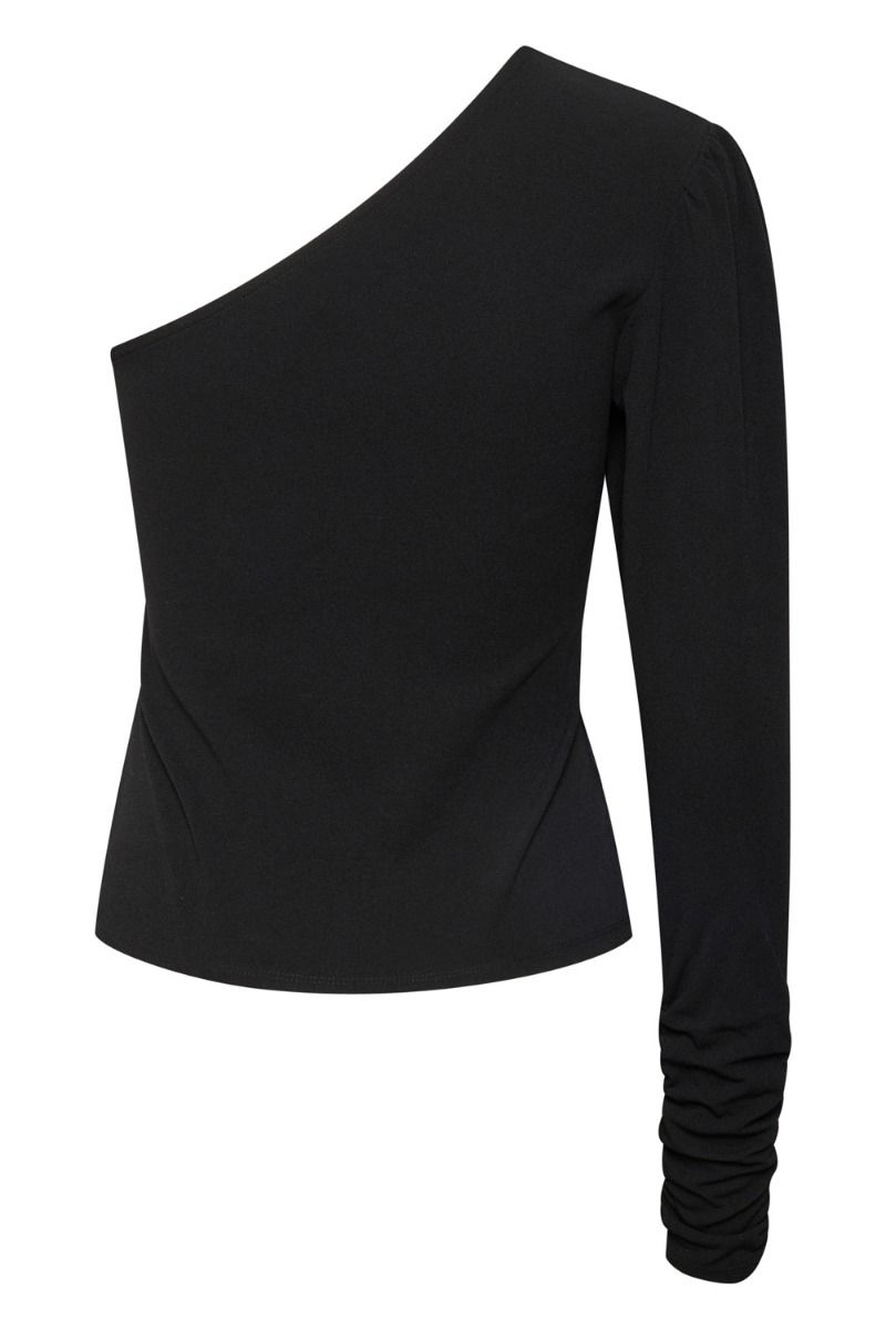 Gestuz - Bluse - SelahGZ One Shoulder - Black