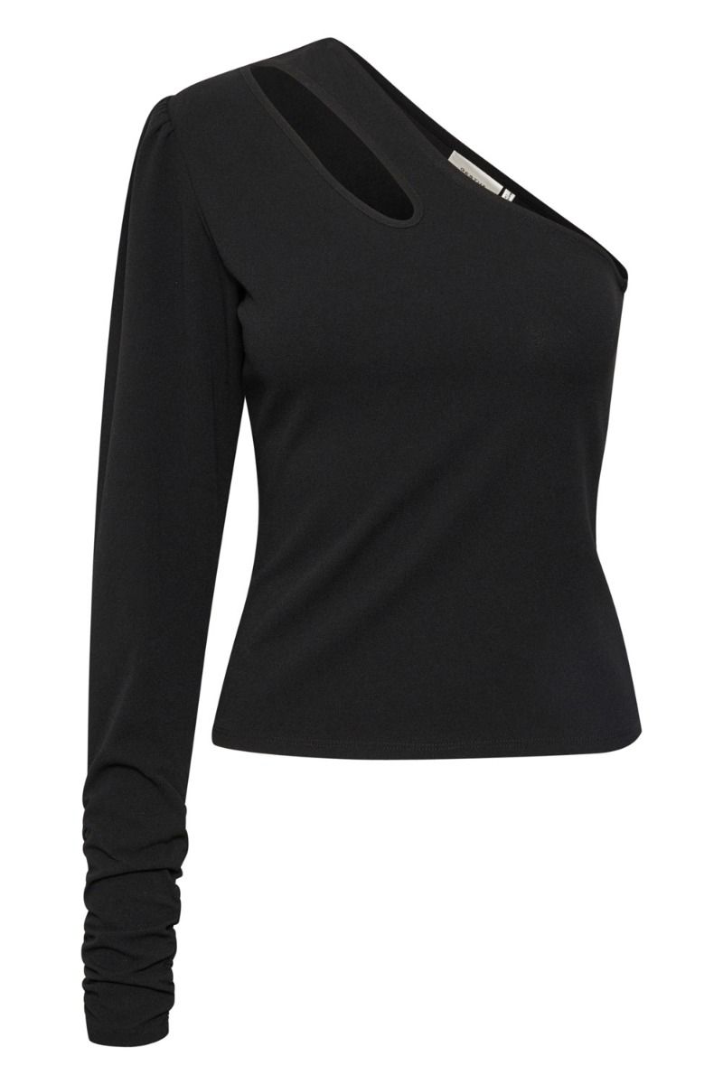 Gestuz - Bluse - SelahGZ One Shoulder - Black