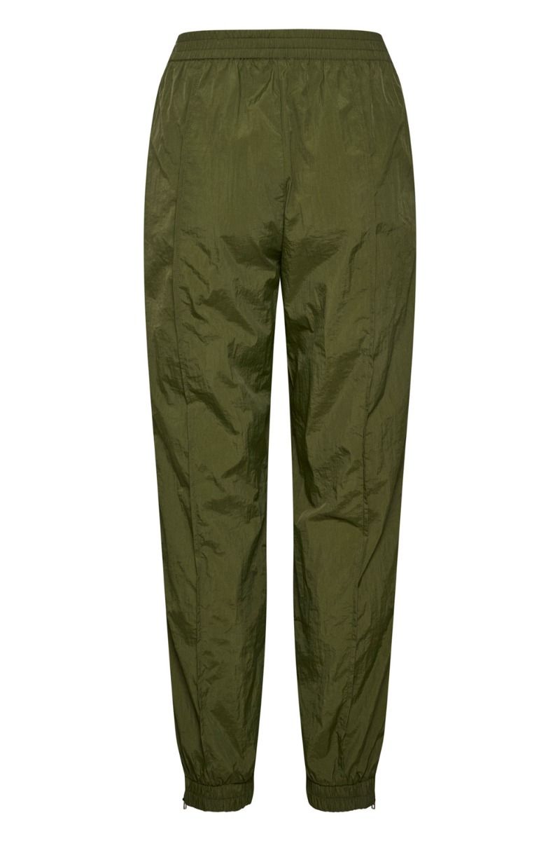 Gestuz - Bukser - AfinaGZ HW Pants - Dark Military Olive