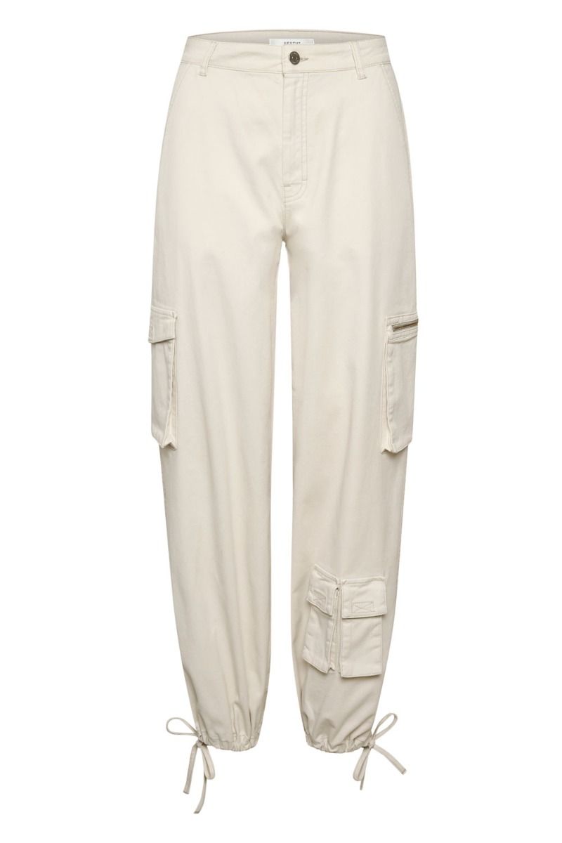Gestuz - Bukser - CandaceGZ HW Pants - Silver Birch