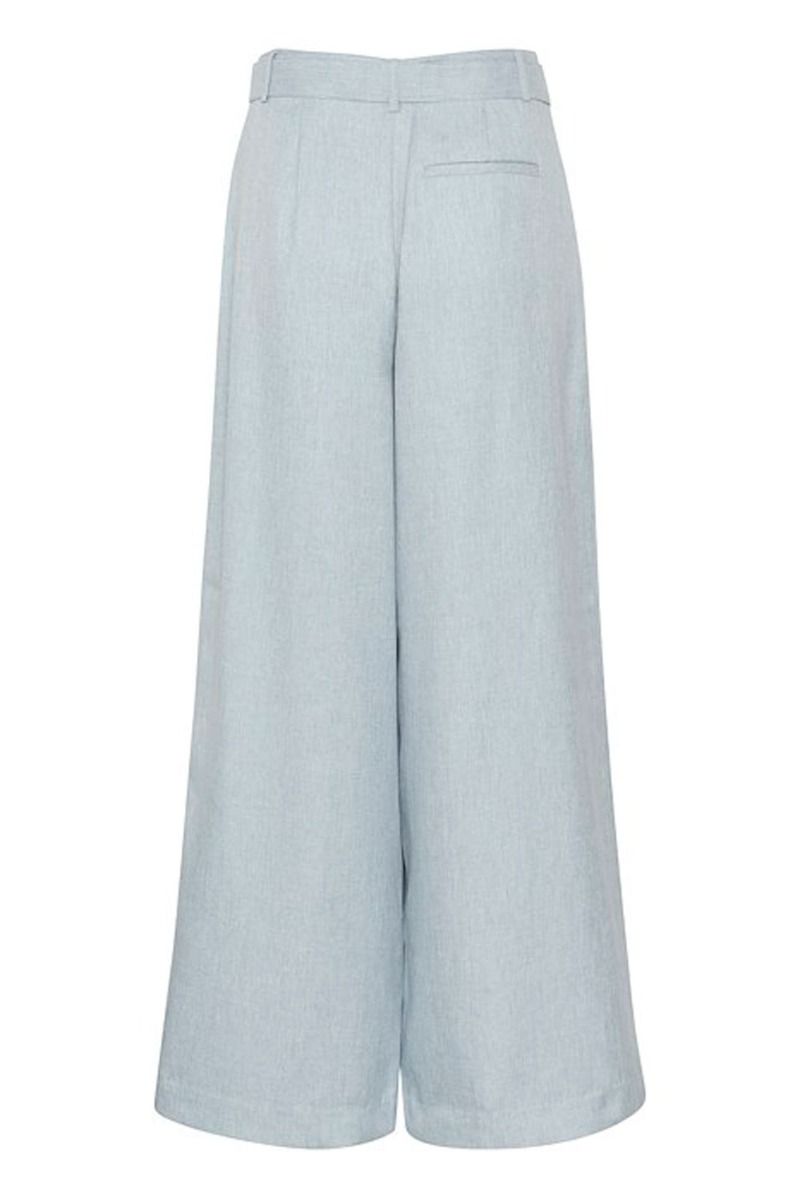 Gestuz - Bukser - CimmaGZ HW Pants - Denim Look Blue