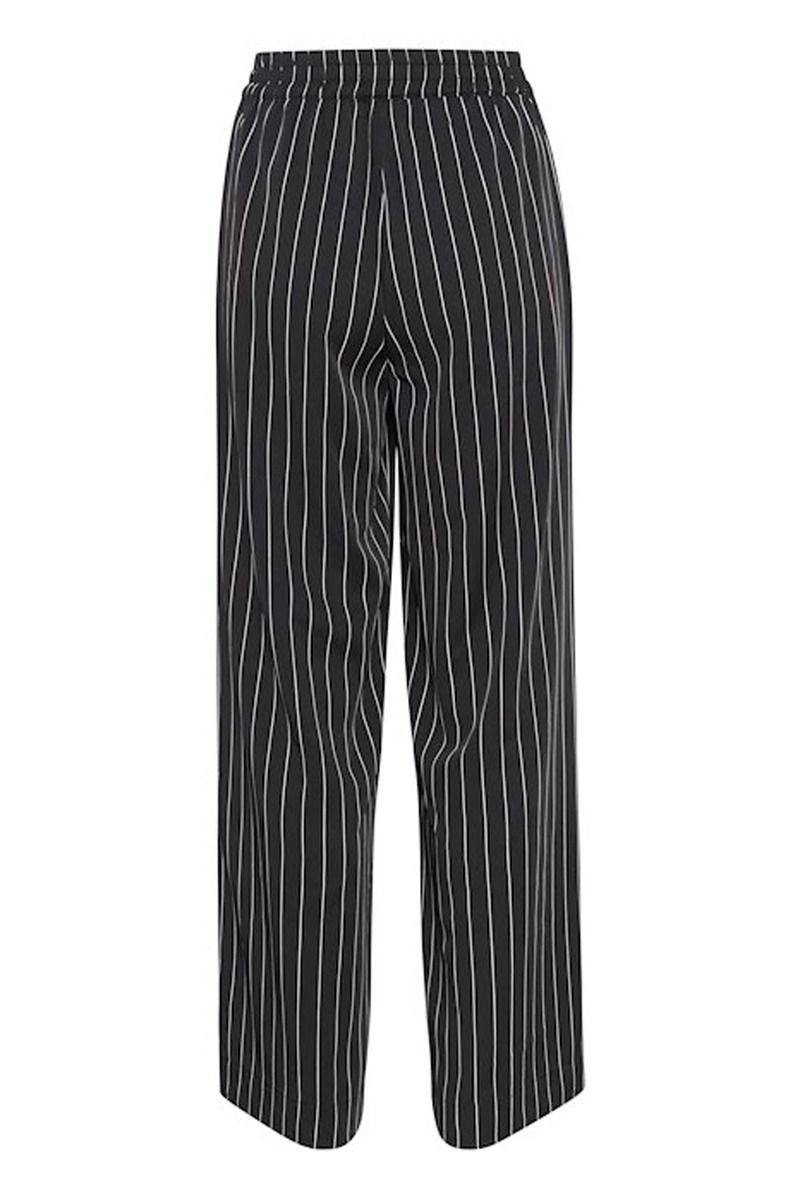 Gestuz - Bukser - FrylaGZ P HW Pants - Black Pinstripe