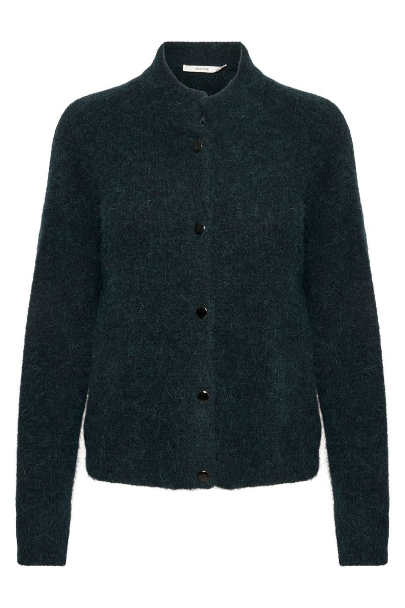 Gestuz - Cardigan - Alpha Short Cardigan - Jet Set Melange