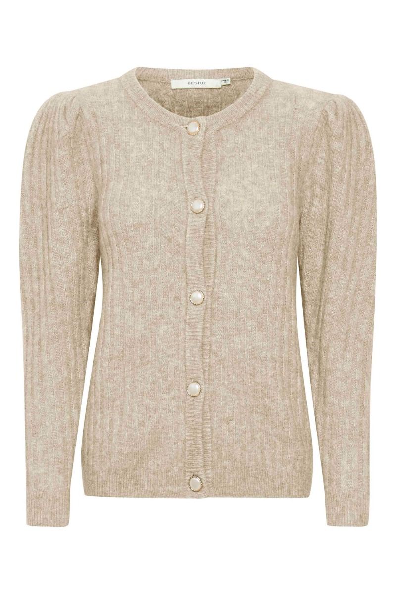 Gestuz - Cardigan - AlpiaGZ Puff Cardigan Pure - Cashmere Melange