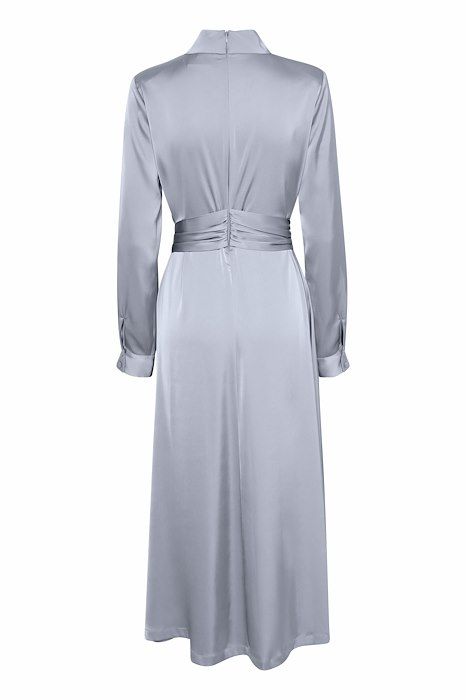 Gestuz - Kjole - HarperGZ LS Dress - Grey Blue