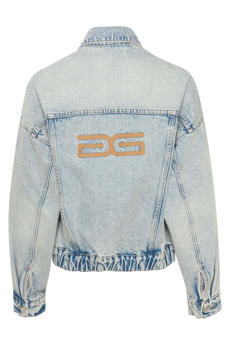 Gestuz - Jakke - AcidaGZ Jacket - Light Blue Acid Wash
