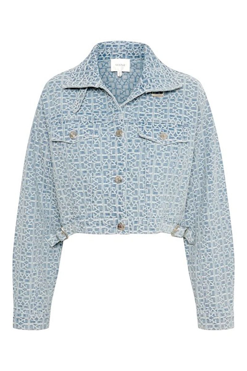 Gestuz - Jakke - NilaGZ Short Jacket - Iceblue logo