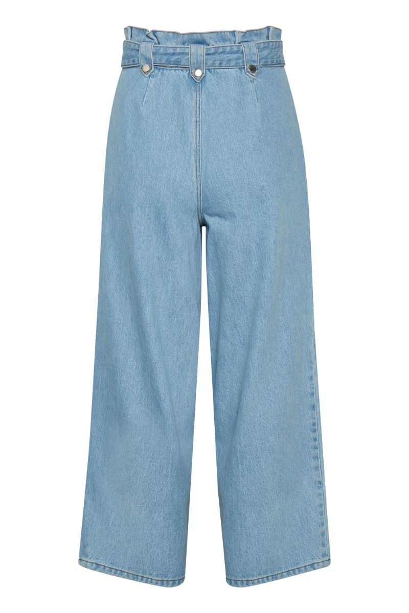 Gestuz - Jeans - Aleah HW Culotte - Light blue