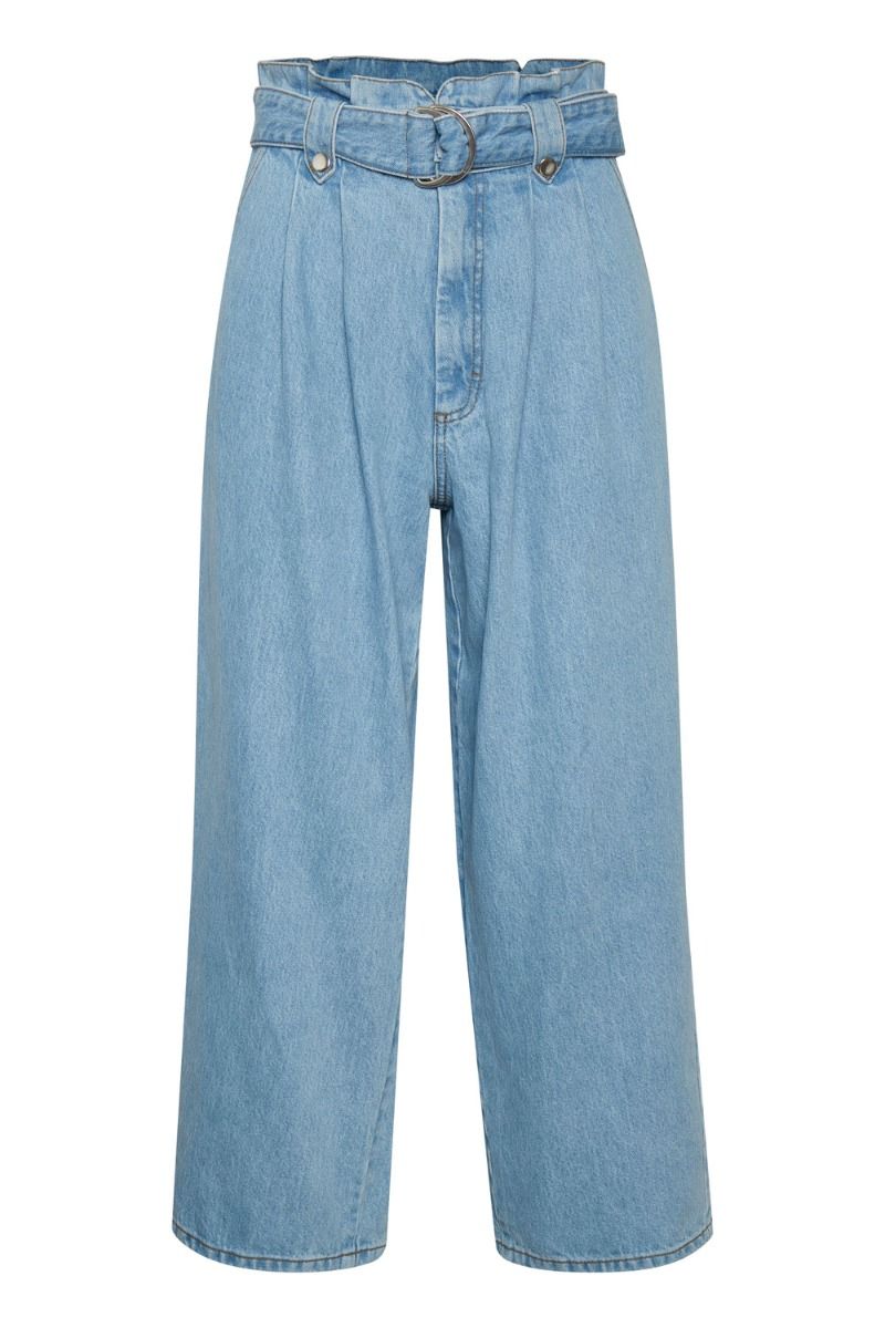 Gestuz - Jeans - Aleah HW Culotte - Light blue