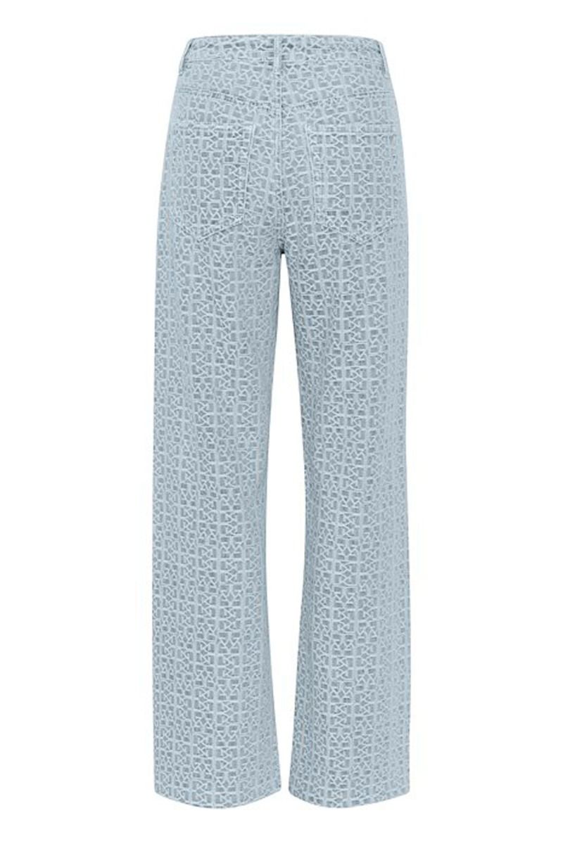 Gestuz - Jeans - NilaGZ MW Wide Jeans - Iceblue Logo