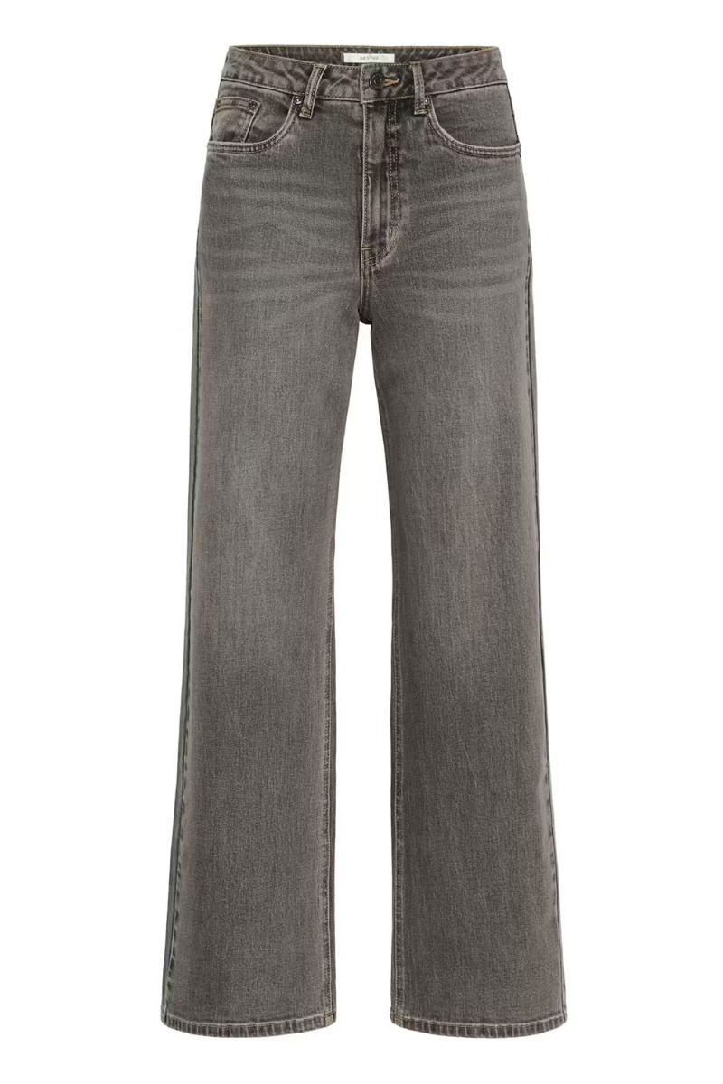 Gestuz - Jeans - Zolani HW wide jeans - Washed light grey