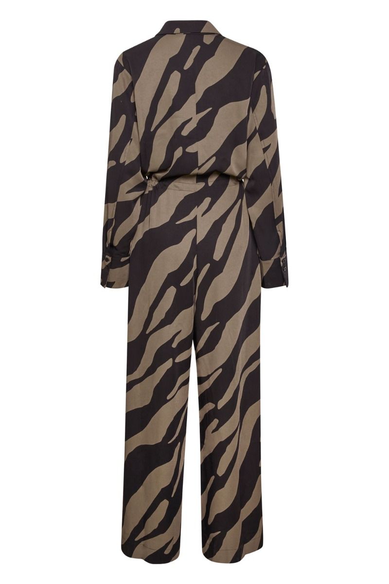 Gestuz - Jumpsuit - Bothilde Jumpsuit - Maxi Zebra Black/Walnut