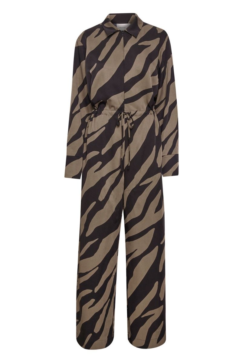 Gestuz - Jumpsuit - Bothilde Jumpsuit - Maxi Zebra Black/Walnut