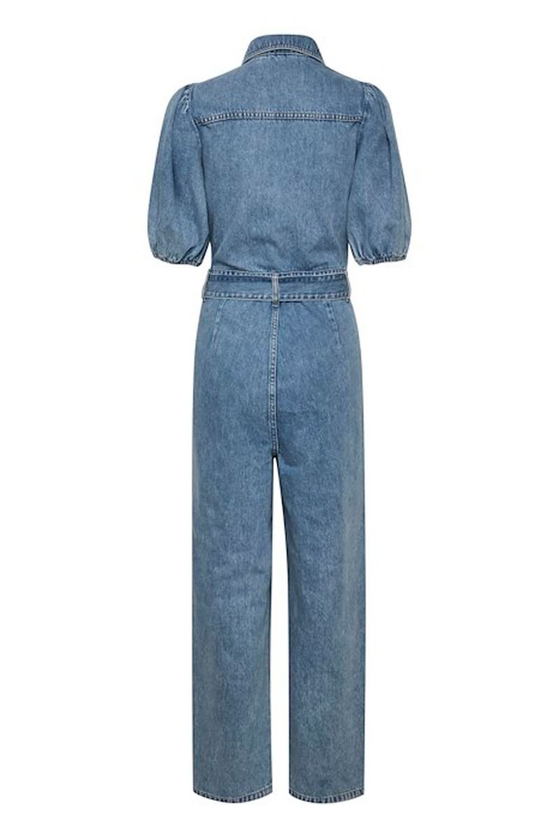 Gestuz - Jumpsuit - ValettaGZ Jumpsuit - Mid Blue Washed