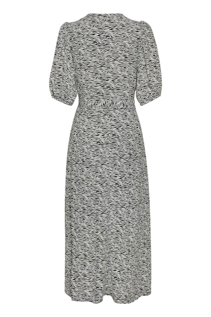 Gestuz - Kjole - Dis Wrap Dress - Grey Wave