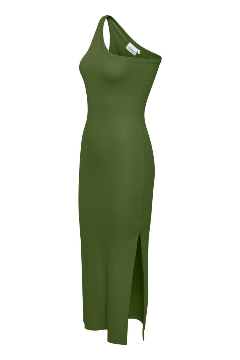 Gestuz - Kjole - DrewGZ One Shoulder Dress - Chive