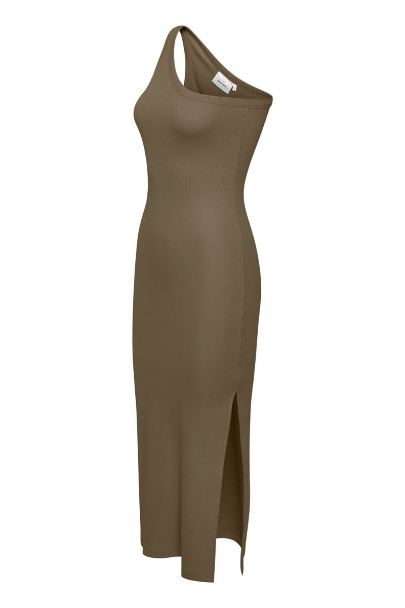 Gestuz - Kjole - DrewGZ One Shoulder Dress - Crocodile