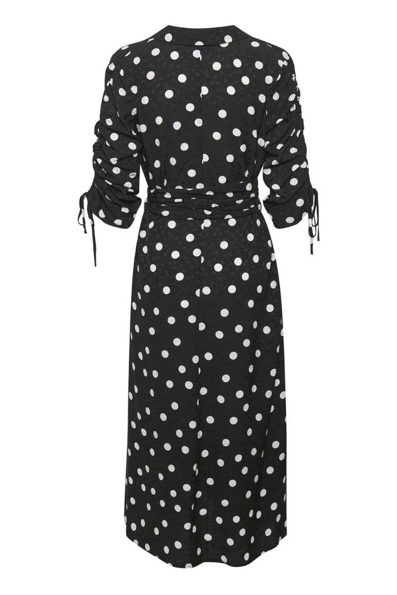 Gestuz - Kjole - Fjola Dress  - Black w/Grey Dot