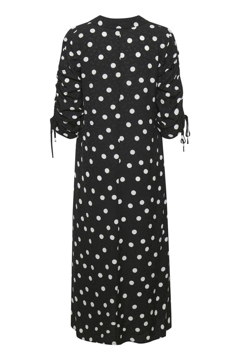 Gestuz - Kjole - Fjola Dress  - Black w/Grey Dot