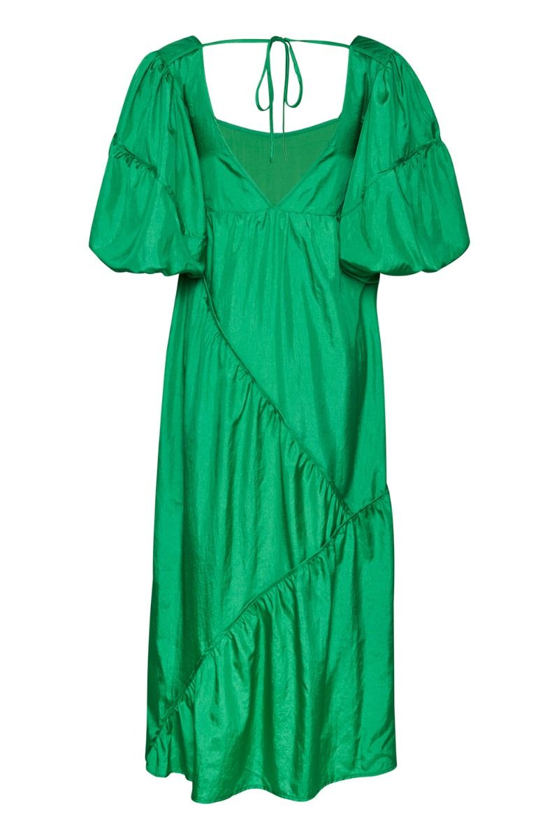 Gestuz - Kjole - HeslaGZ SS Long Dress - Simply Green