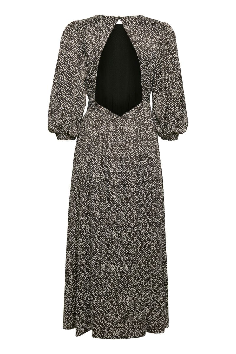 Gestuz - Kjole - Ila GZ Midi Dress - Moonbeam Square Dot