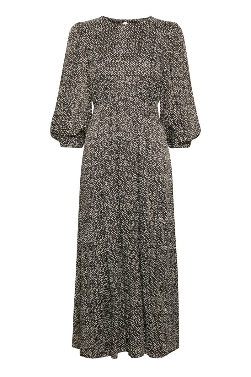 Gestuz - Kjole - Ila GZ Midi Dress - Moonbeam Square Dot