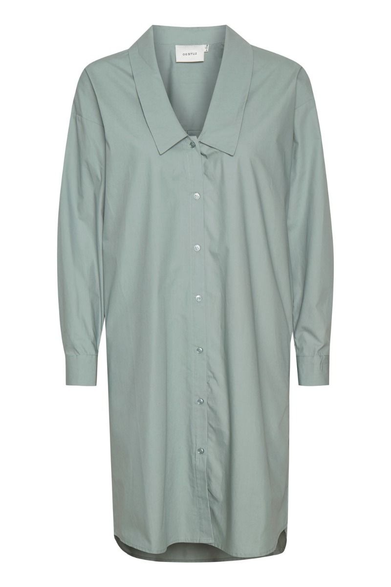 Gestuz - Kjole - Jilan Shirt Dress - Slate Gray