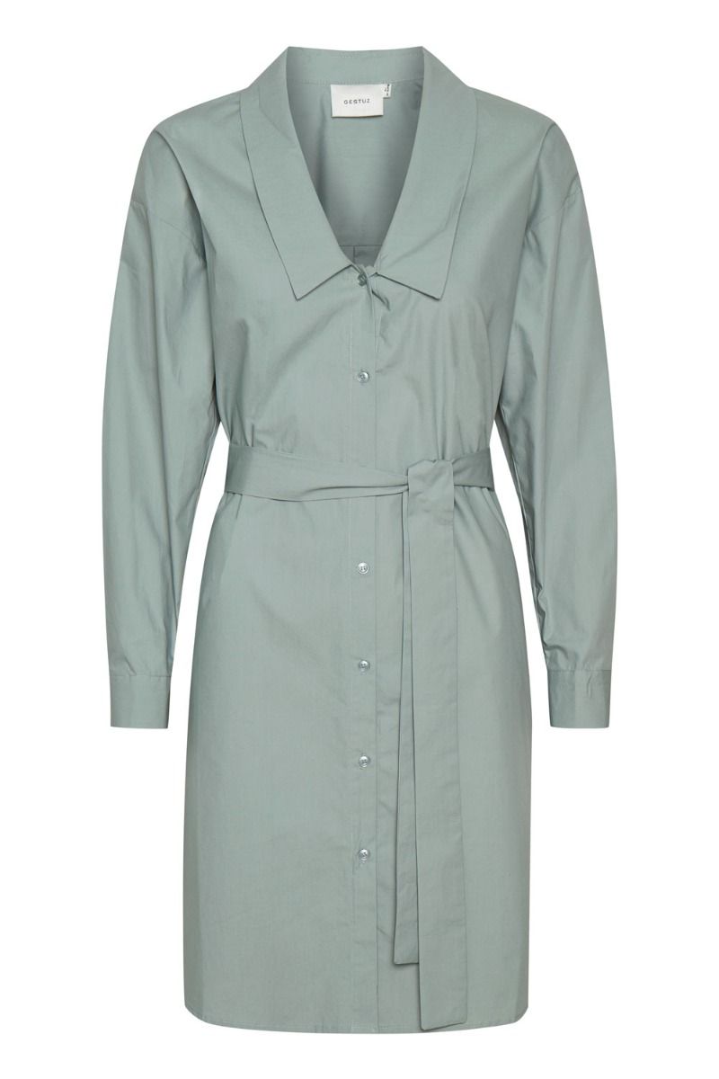 Gestuz - Kjole - Jilan Shirt Dress - Slate Gray