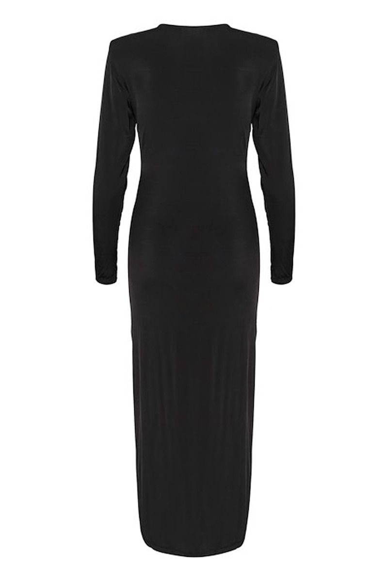 Gestuz - Kjole - OdaGZ LS Long Slit Dress - Black