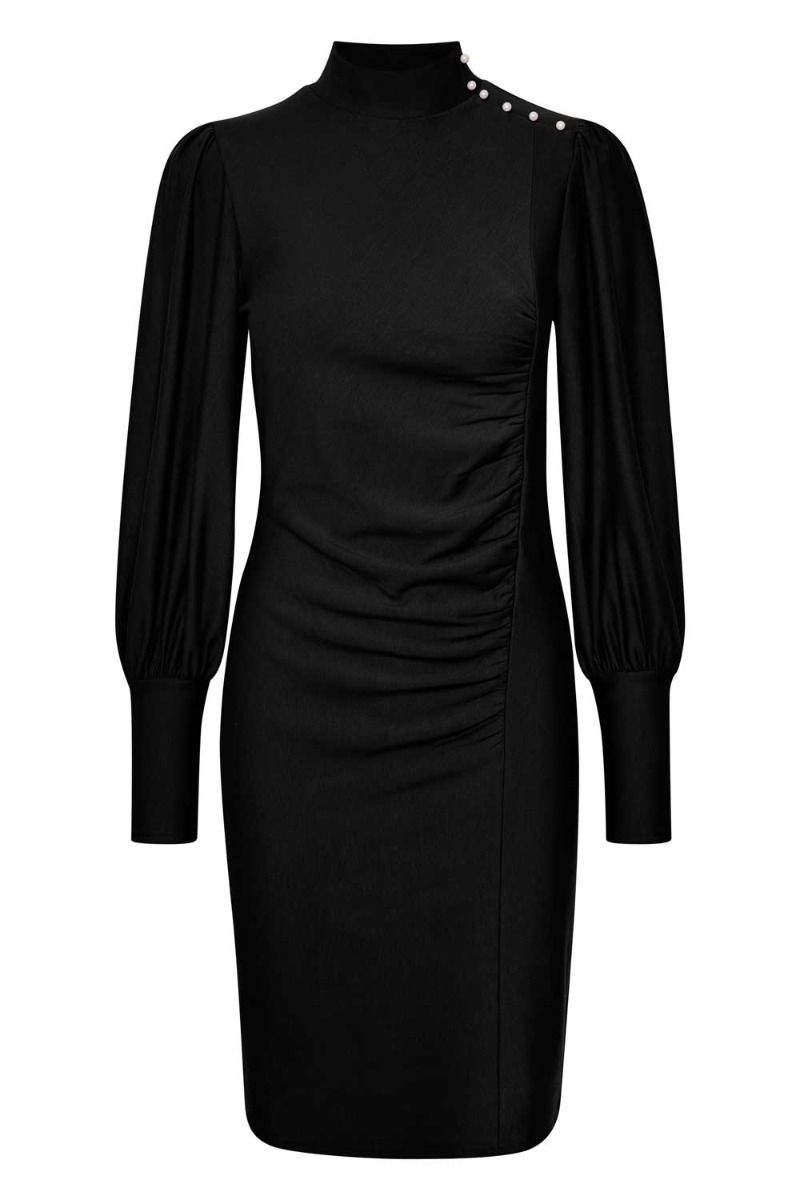Gestuz - Kjole - RifaGZ Button Puff Dress - Black