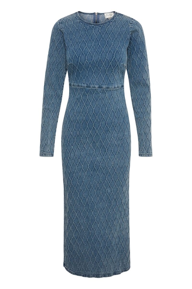 Gestuz - Kjole - RozerinGZ Long Dress - Washed Mid Blue