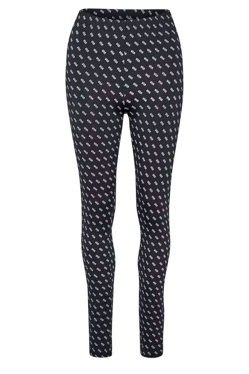 Gestuz - Leggings - PiloGZ Leggings - Black/White Logo Dot