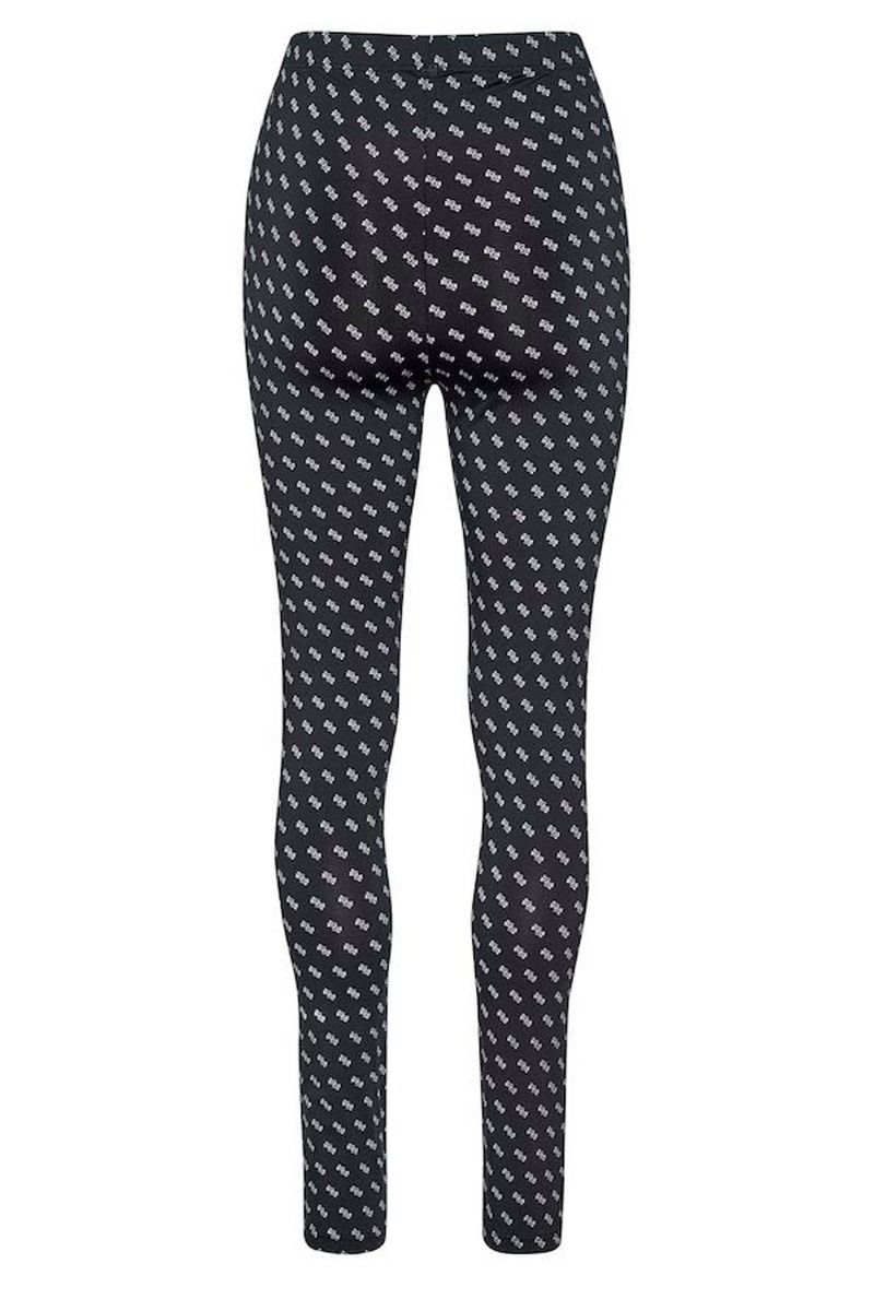 Gestuz - Leggings - PiloGZ Leggings - Black/White Logo Dot