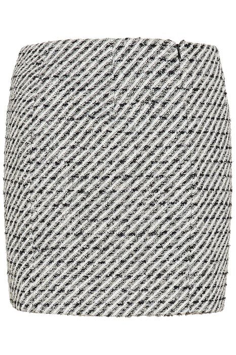 Gestuz - Nederdel - AmilinaGZ MW Skirt - Blacknwhite Lurex Twill