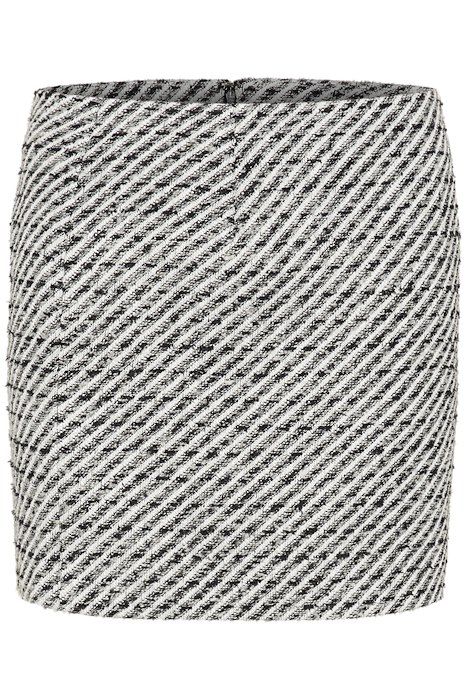 Gestuz - Nederdel - AmilinaGZ MW Skirt - Blacknwhite Lurex Twill