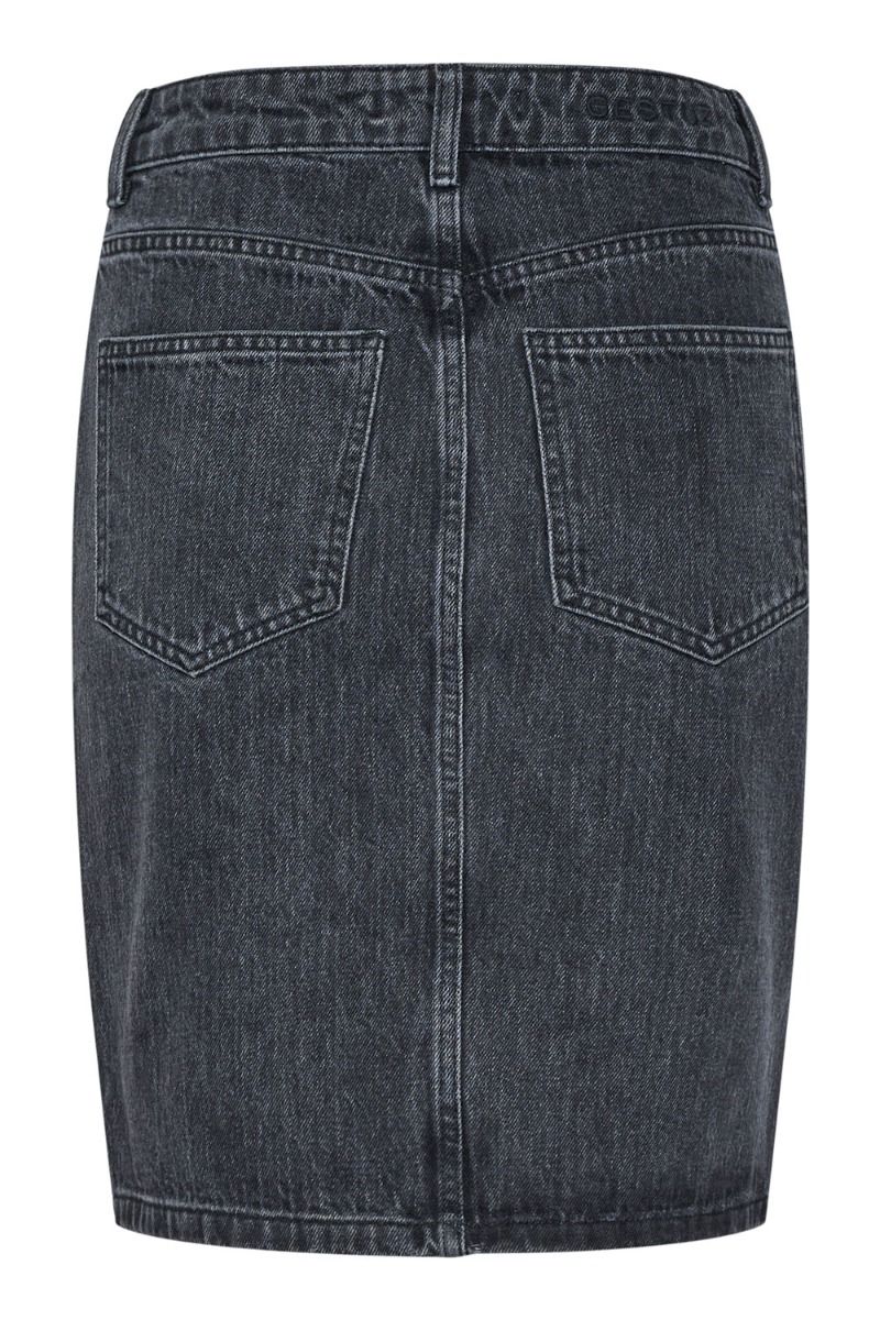 Gestuz - Nederdel - Dena HW Mini Skirt - Washed Black