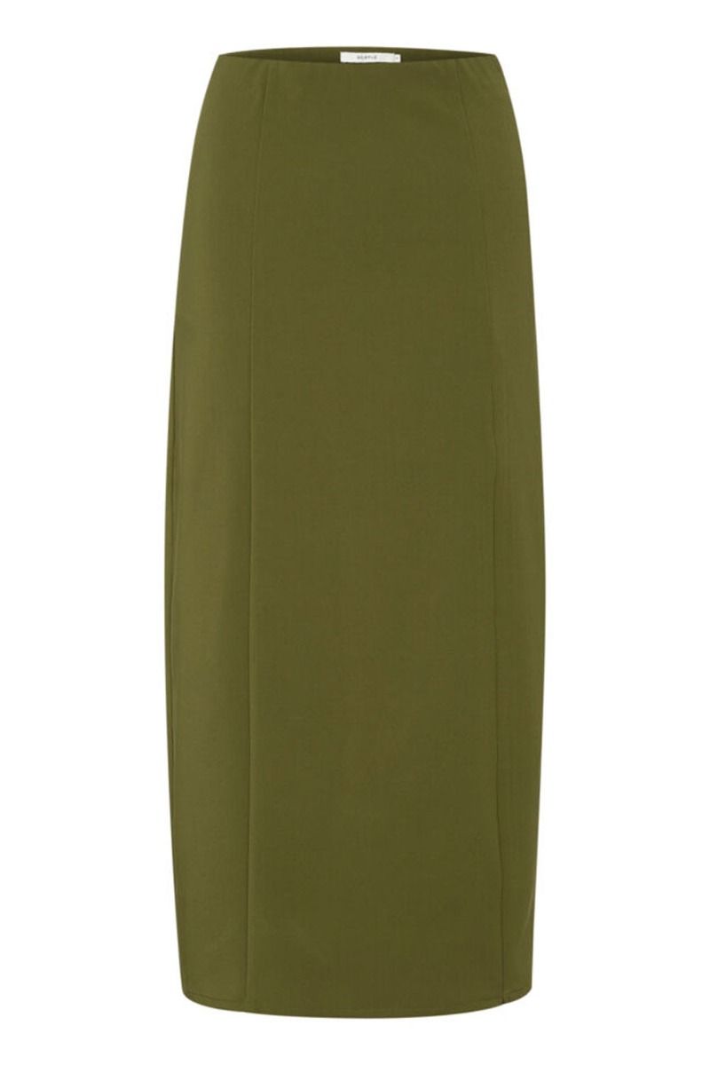 Gestuz - Nederdel - JoelleGZ HW Long Skirt - Dark Olive
