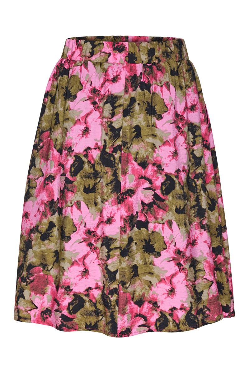 Gestuz - Nederdel - Taralyn HW Skirt - Artistic Pink Flower