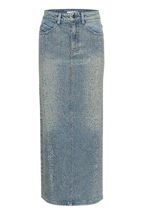 Gestuz - Nederdel - GZ Zorah MW Long Skirt - Mid Blue Washed