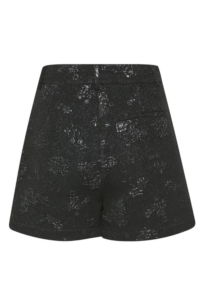Gestuz - Shorts - AfiaGZ HW Shorts - Black Shiny Flower