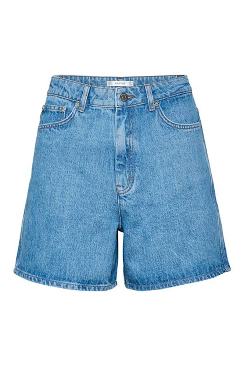 Gestuz - Shorts - Dena HW Shorts - Washed Mid Blue