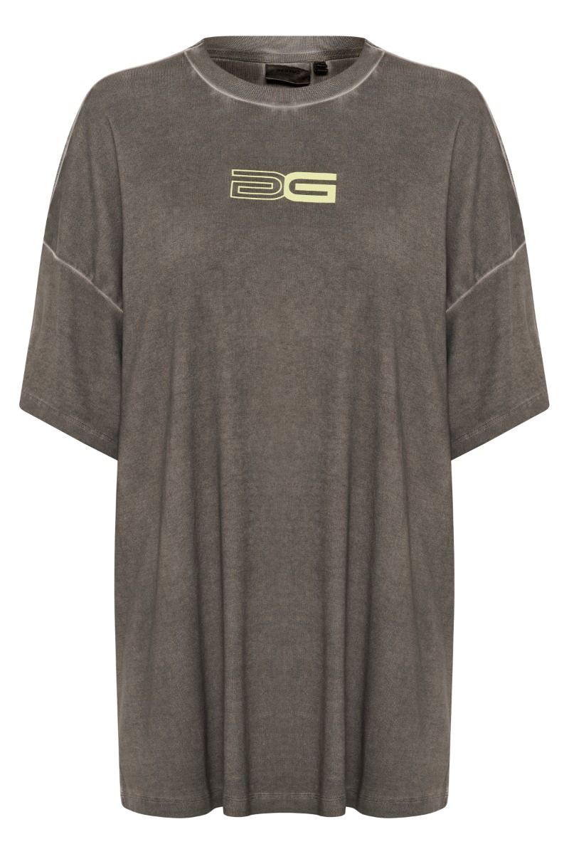 Gestuz - T-shirt - GZsilmo Tee - Black oil washed